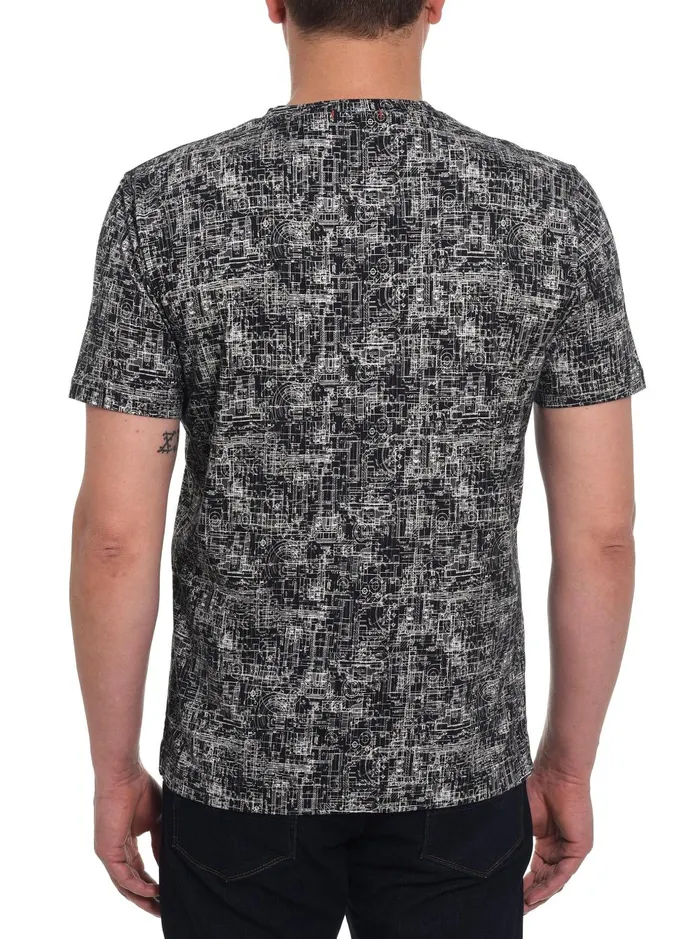 Men Polos and TShirts Robert Graham MECHANICAL TSHIRT Black