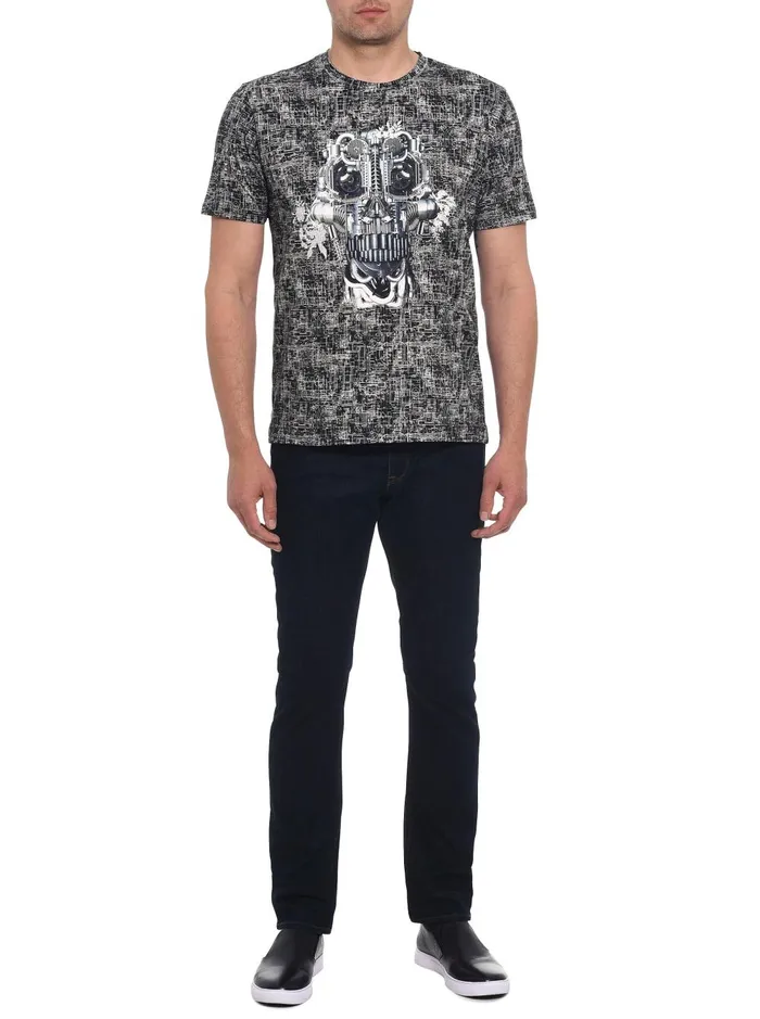 Men Polos and TShirts Robert Graham MECHANICAL TSHIRT Black