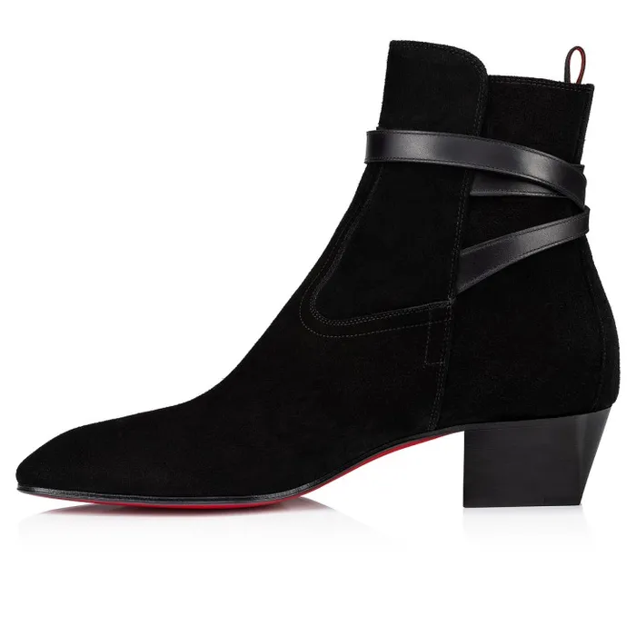 Men Rosalio Jodhpur 40 Mm Boots 8211 Calf Leather 8211 Black Christian Louboutin Boots