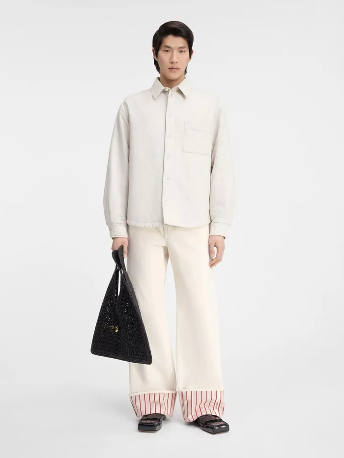 Men Shirts JACQUEMUS The Boulanger Shirt Light Beige