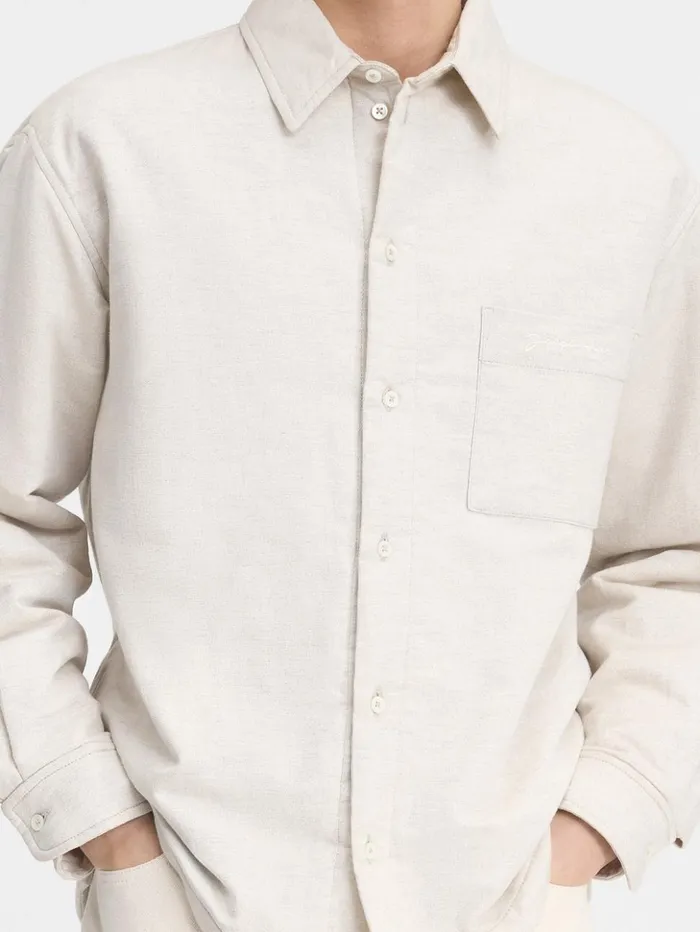 Men Shirts JACQUEMUS The Boulanger Shirt Light Beige Men Shirts JACQUEMUS The Boulanger Shirt Light Beige
