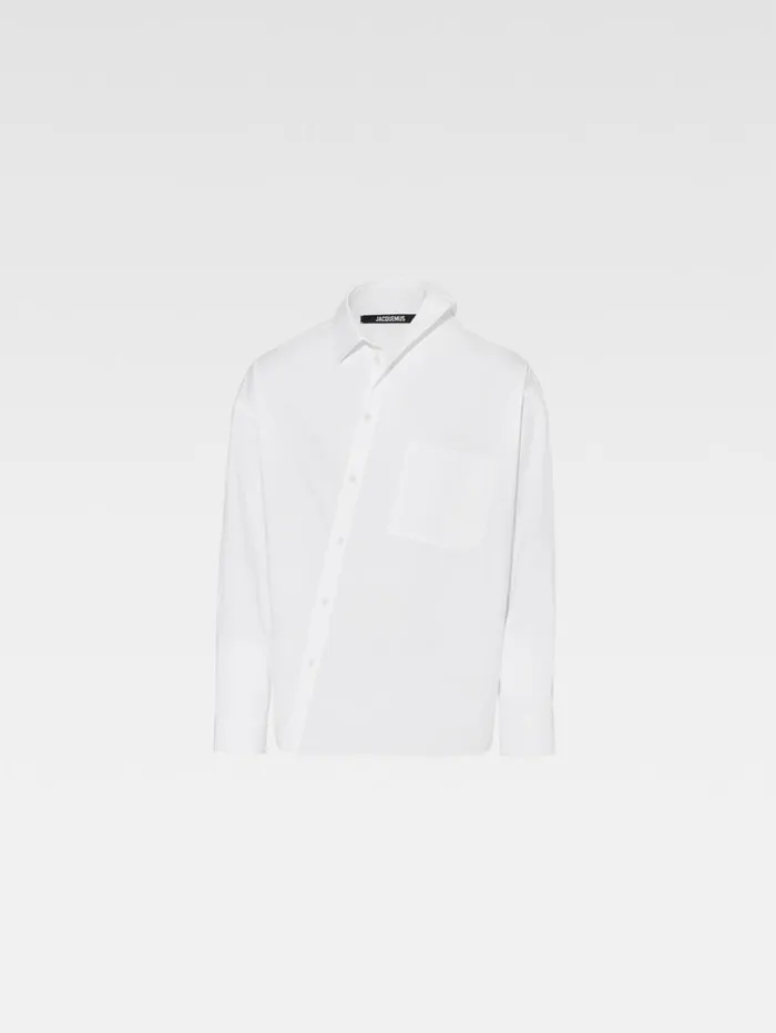 Men Shirts JACQUEMUS The Cuadro Shirt White Men Shirts JACQUEMUS The Cuadro Shirt White