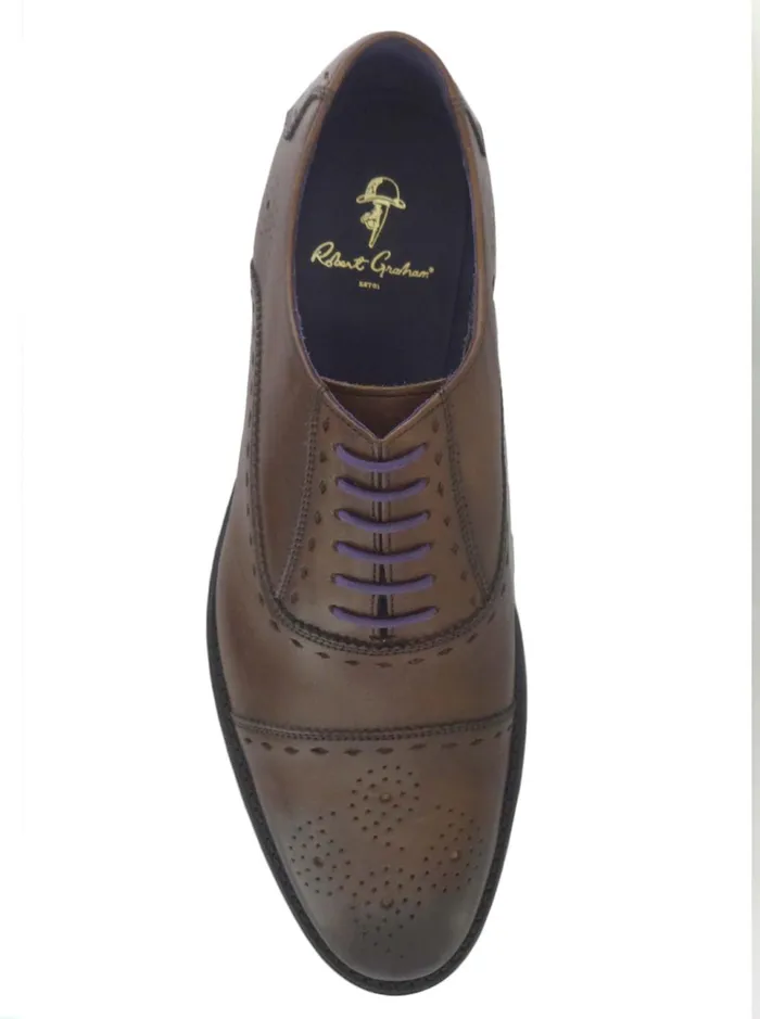 Men Shoes Robert Graham MANHATTAN SHOES Dark Brown