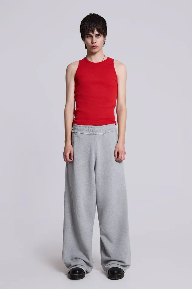 Men Shop Grey Marl Monster Joggers Loungewear Jaded London