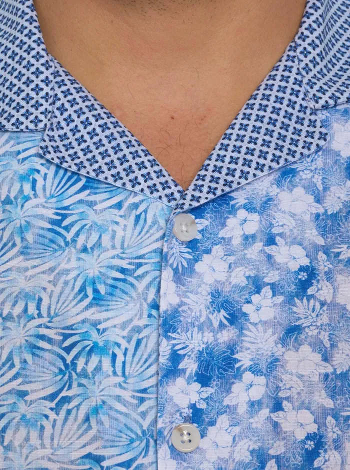 Men Short Sleeve Button Down Shirts Robert Graham FONTANA SHORT SLEEVE BUTTON DOWN Blue