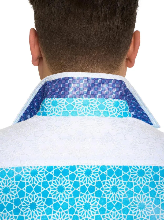 Men Short Sleeve Button Down Shirts Robert Graham LIMITED EDITION THE IRIS SHORT SLEEVE BUTTON DOWN SHIRT Multi