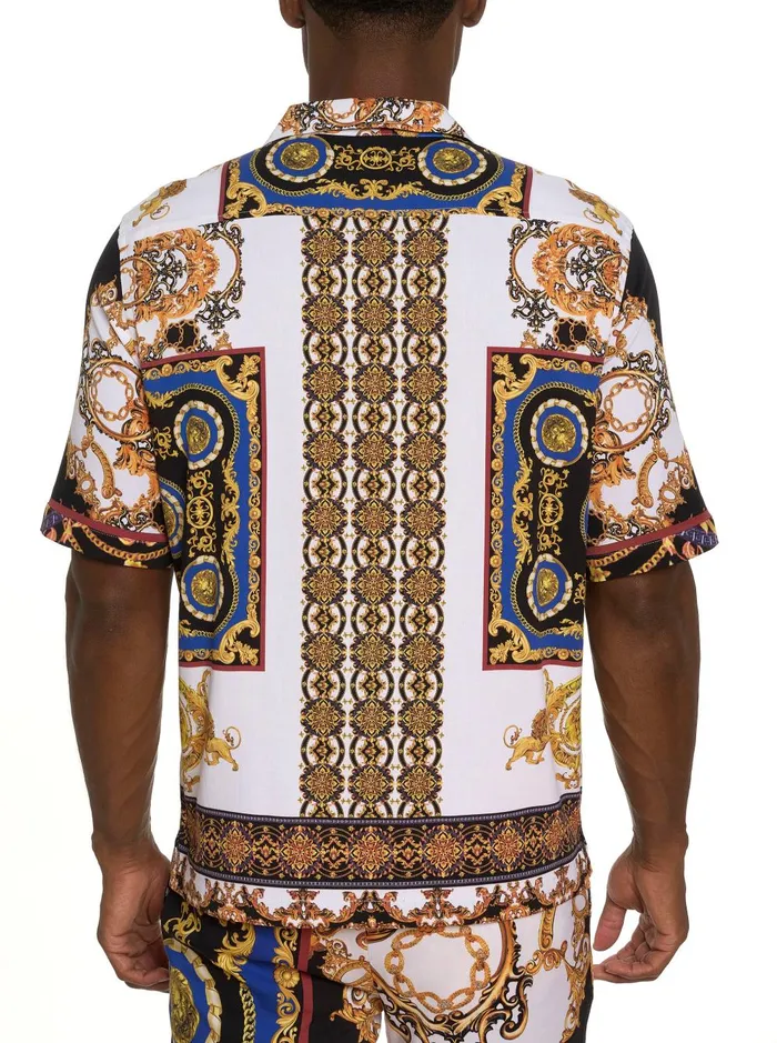 Men Short Sleeve Button Down Shirts Robert Graham THE ARLO SHORT SLEEVE BUTTON DOWN SHIRT Multi