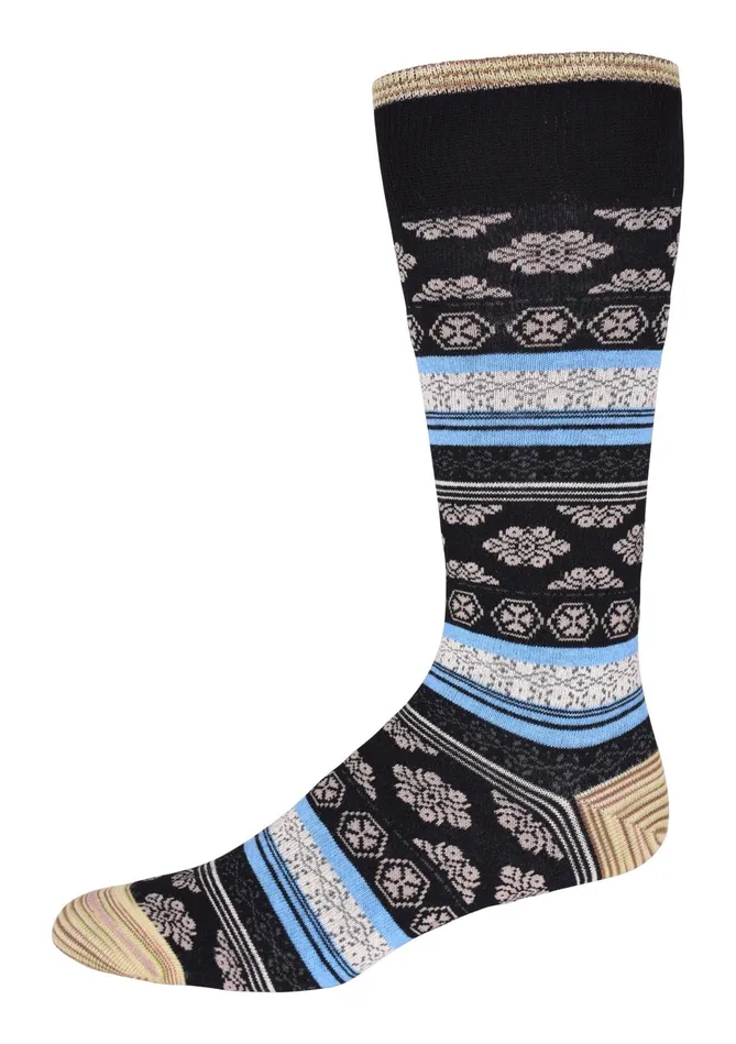 Men Socks Robert Graham TAINO SOCKS Black