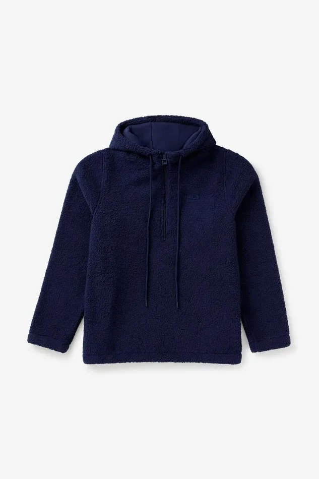 Men Sweatshirts and Hoodies Fila High Pile Fleece Jacket 400 Fila Navy
