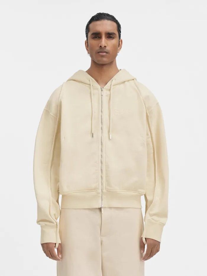 Men Sweatshirts and Joggings JACQUEMUS The Camargue Zipped Sweatshirt Light Beige