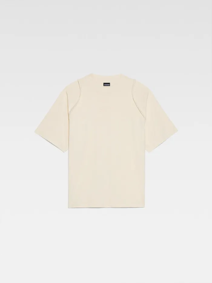 Men Tshirts JACQUEMUS The Camargue Tshirt Light Beige Men Tshirts JACQUEMUS The Camargue Tshirt Light Beige