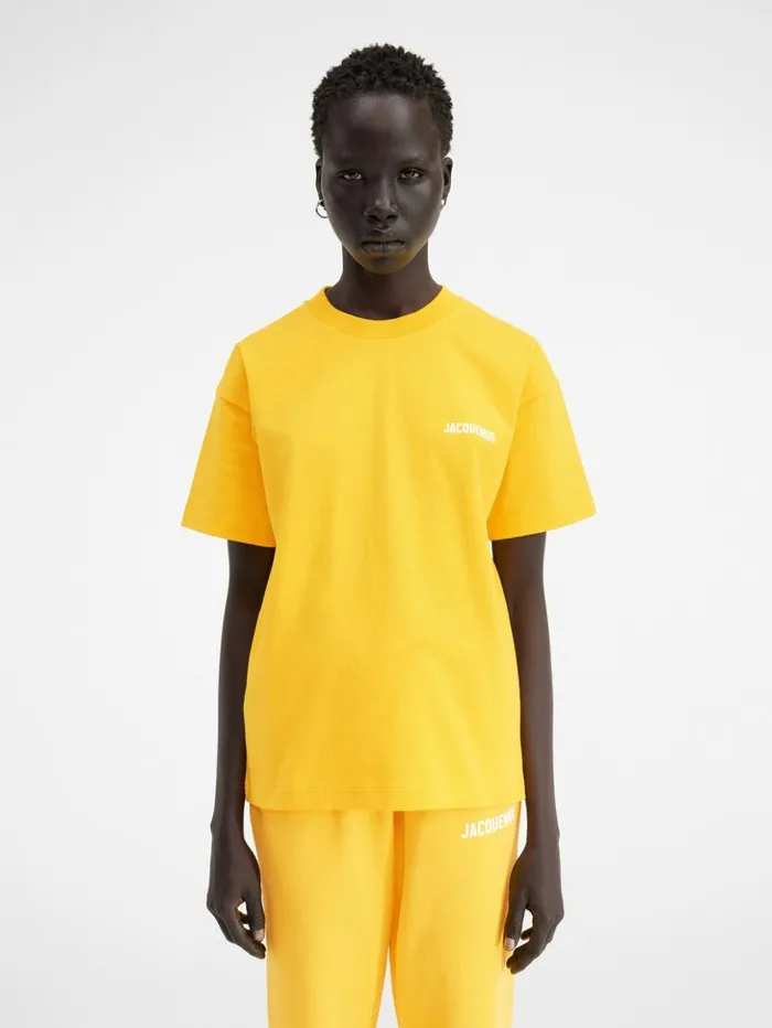 Men Tshirts JACQUEMUS The Jacquemus Tshirt Yellow Men Tshirts JACQUEMUS The Jacquemus Tshirt Yellow