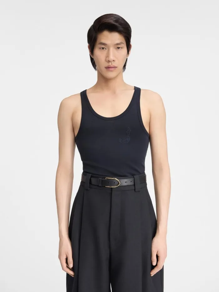 Men Tshirts JACQUEMUS The Pesco Tank Top Dark Navy