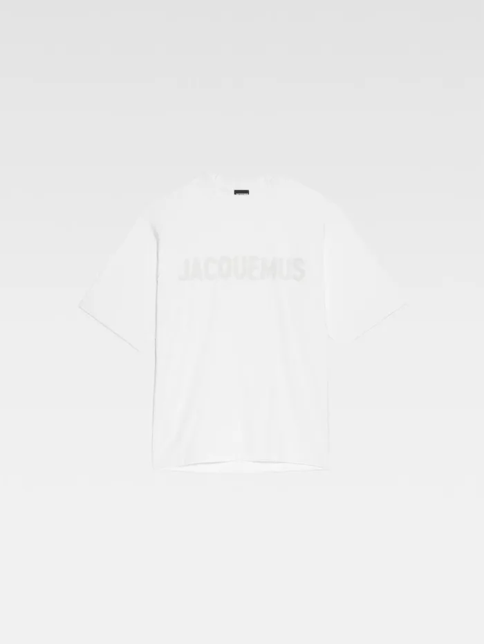 Men Tshirts JACQUEMUS The Typo Tshirt White Men Tshirts JACQUEMUS The Typo Tshirt White