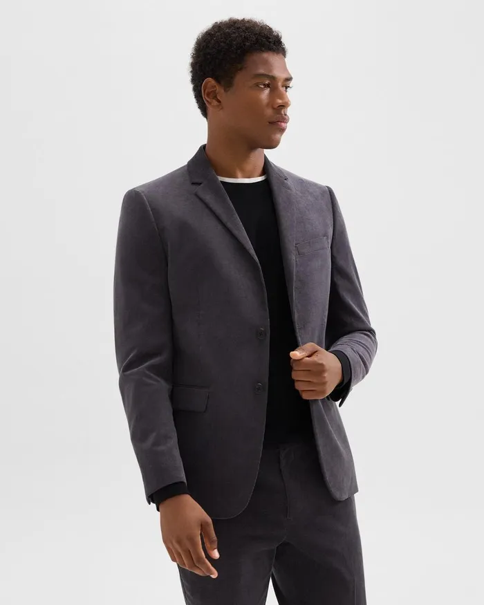 Men Theory Blazers Jackets Morton Blazer In Stretch Corduroy Dark Grey