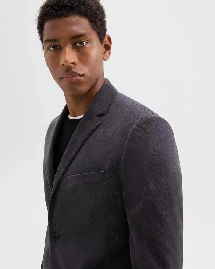 Men Theory Blazers Jackets Morton Blazer In Stretch Corduroy Dark Grey