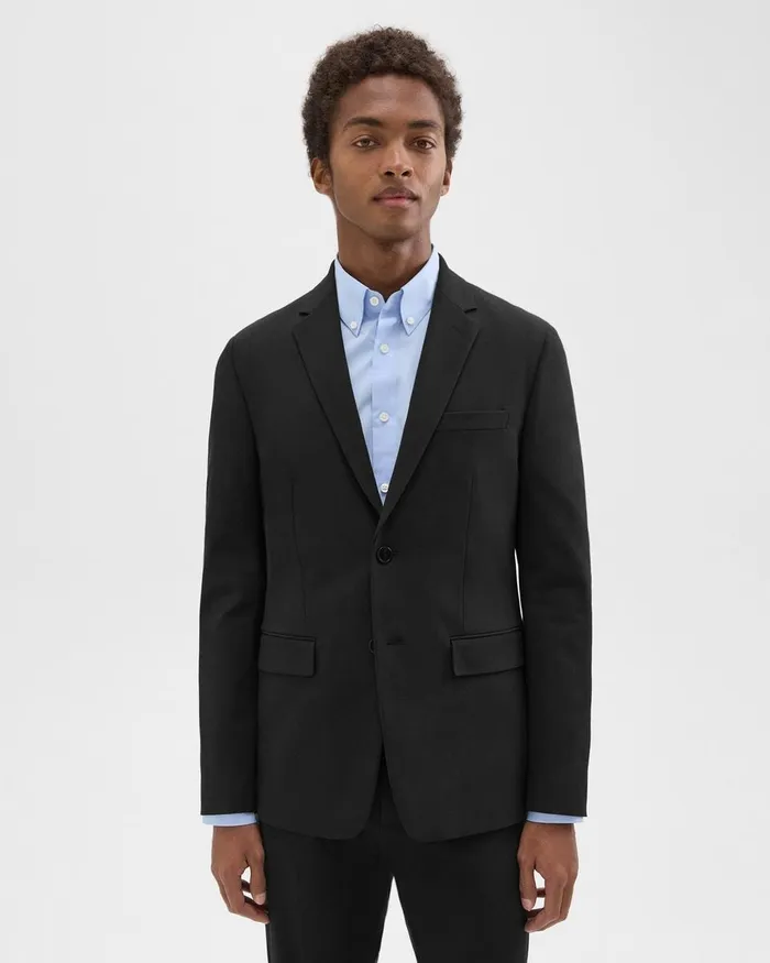 Men Theory Blazers Jackets Morton Blazer In Stretch Cotton Black
