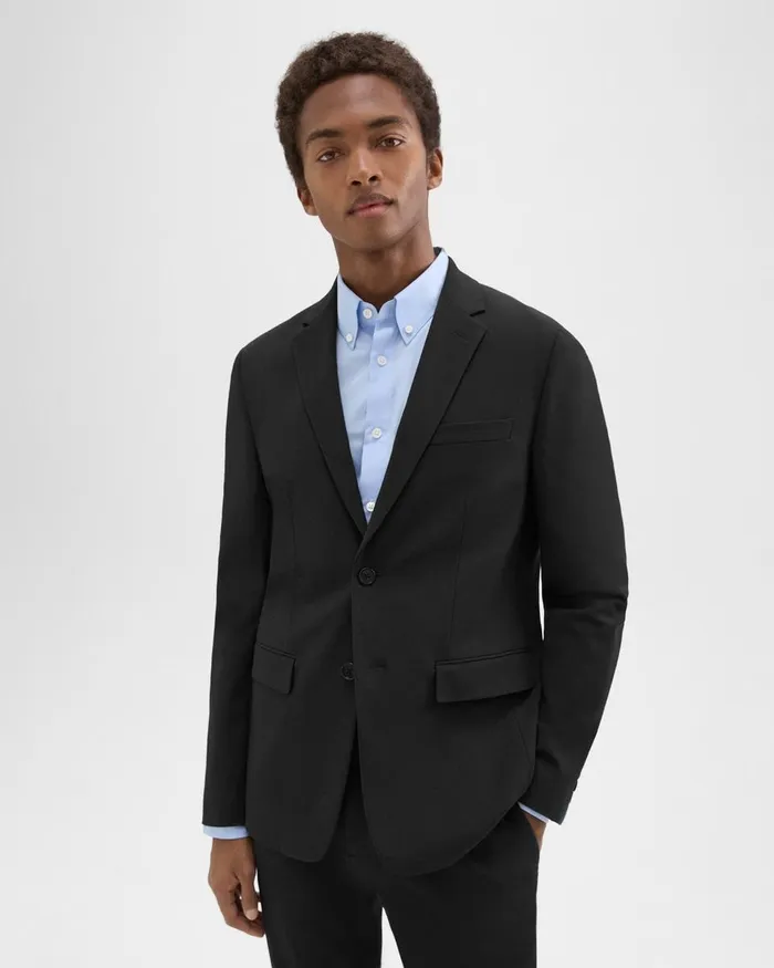 Men Theory Blazers Jackets Morton Blazer In Stretch Cotton Black