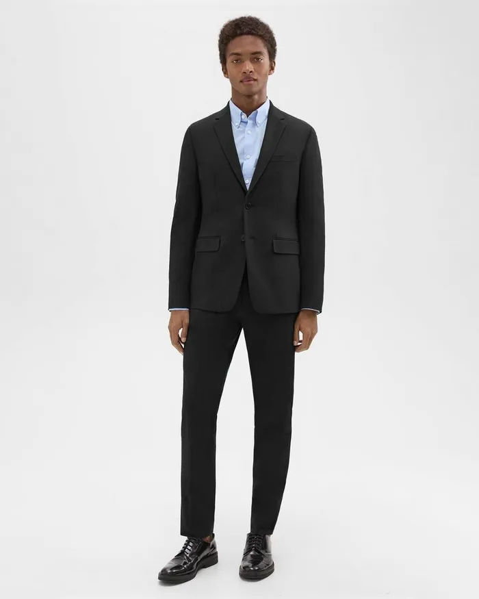 Men Theory Blazers Jackets Morton Blazer In Stretch Cotton Black