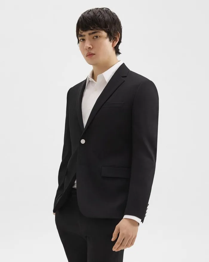 Men Theory Blazers Jackets Morton Blazer In Textured Gabardine Black