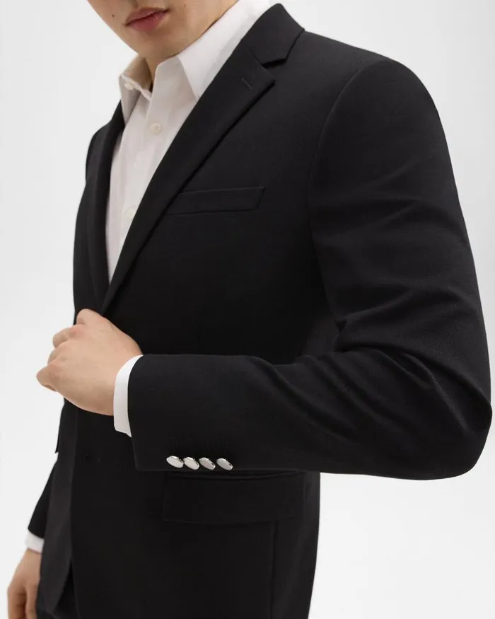 Men Theory Blazers Jackets Morton Blazer In Textured Gabardine Black