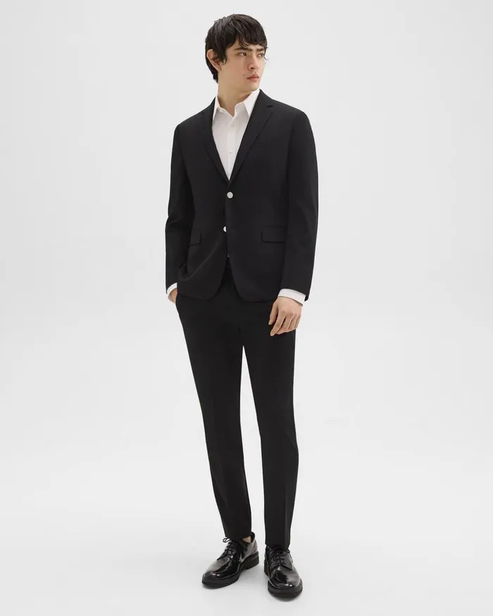 Men Theory Blazers Jackets Morton Blazer In Textured Gabardine Black