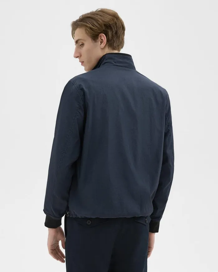 Men Theory Outerwear Blouson ZipUp Jacket Navy