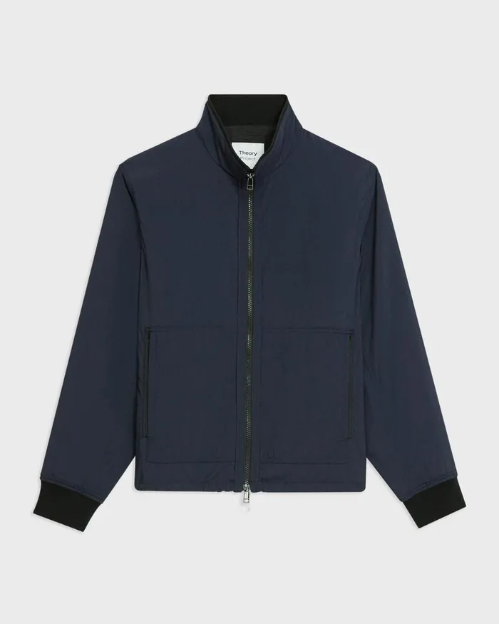 Men Theory Outerwear Blouson ZipUp Jacket Navy
