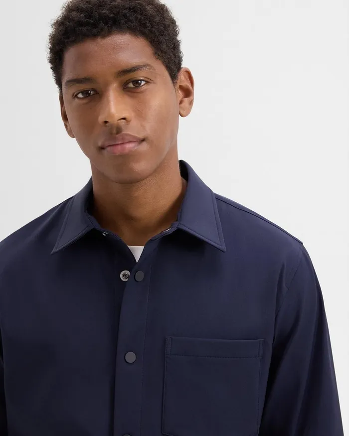 Men Theory Outerwear Shirt Jacket In Neoteric Navy