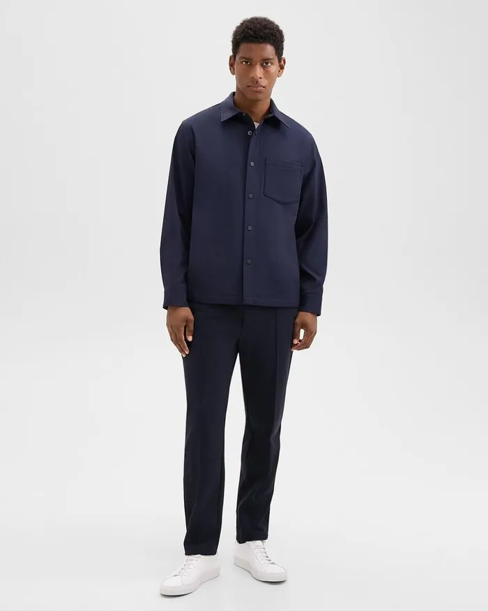 Men Theory Outerwear Shirt Jacket In Neoteric Navy