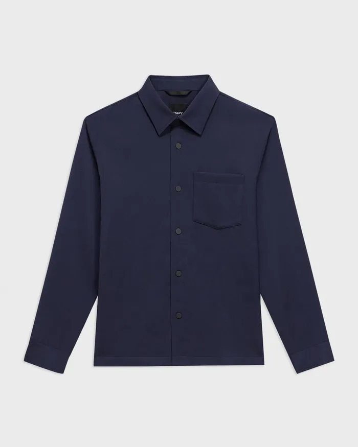 Men Theory Outerwear Shirt Jacket In Neoteric Navy