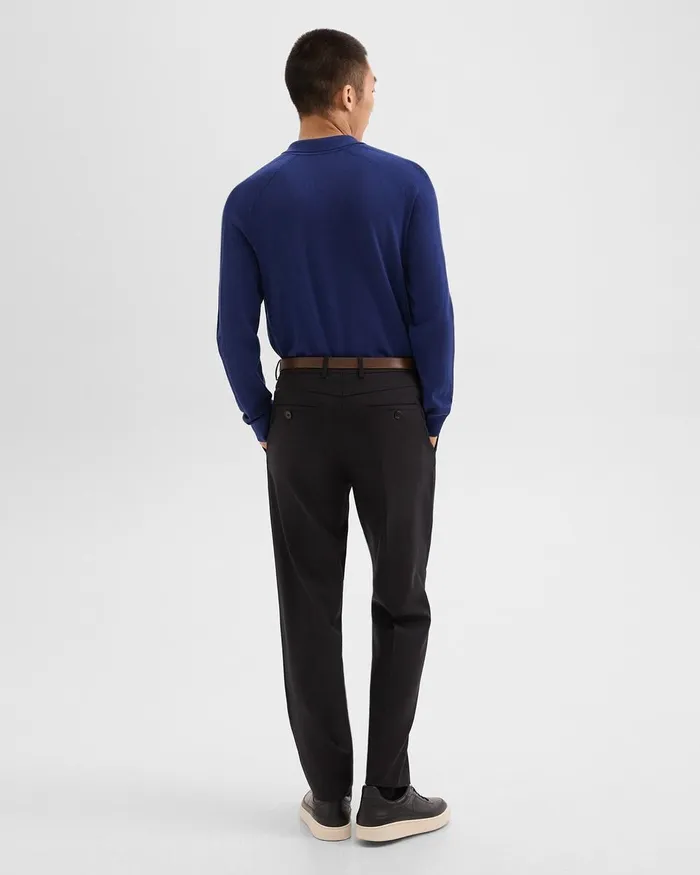Men Theory Pants Relaxed Pant In Wool Gabardine Black