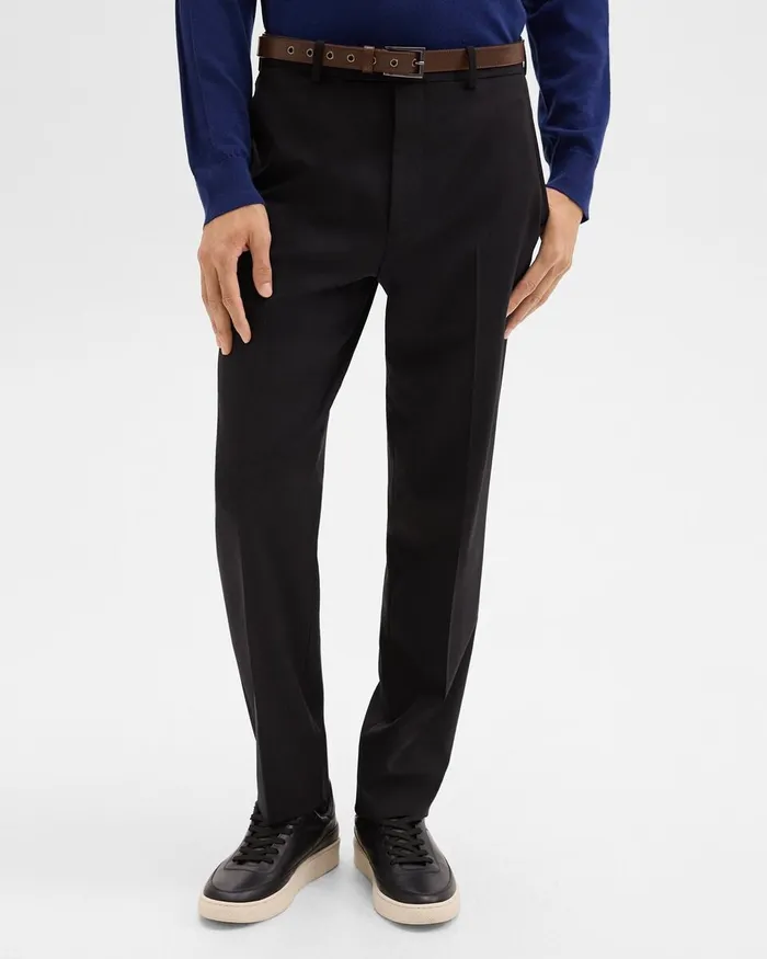 Men Theory Pants Relaxed Pant In Wool Gabardine Black