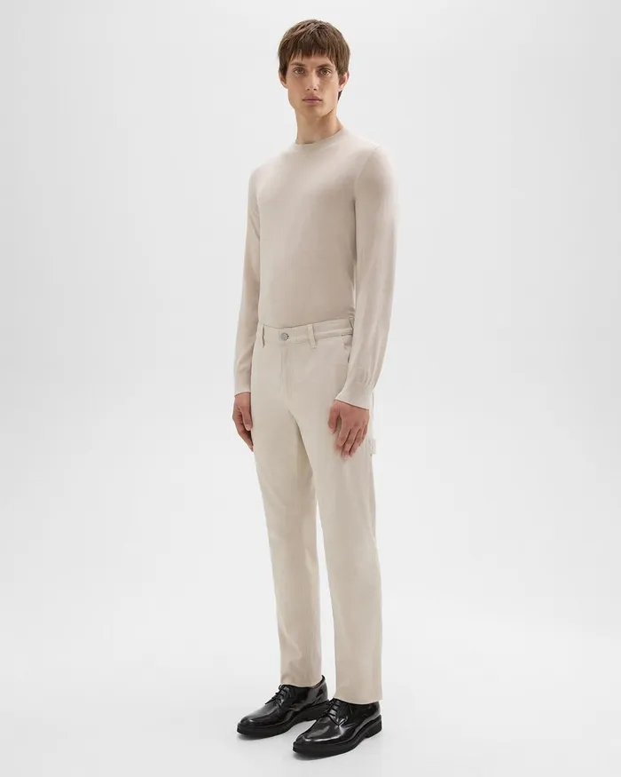 Men Theory Pants Zaine Carpenter Pant In Stretch Cotton Canvas Sand