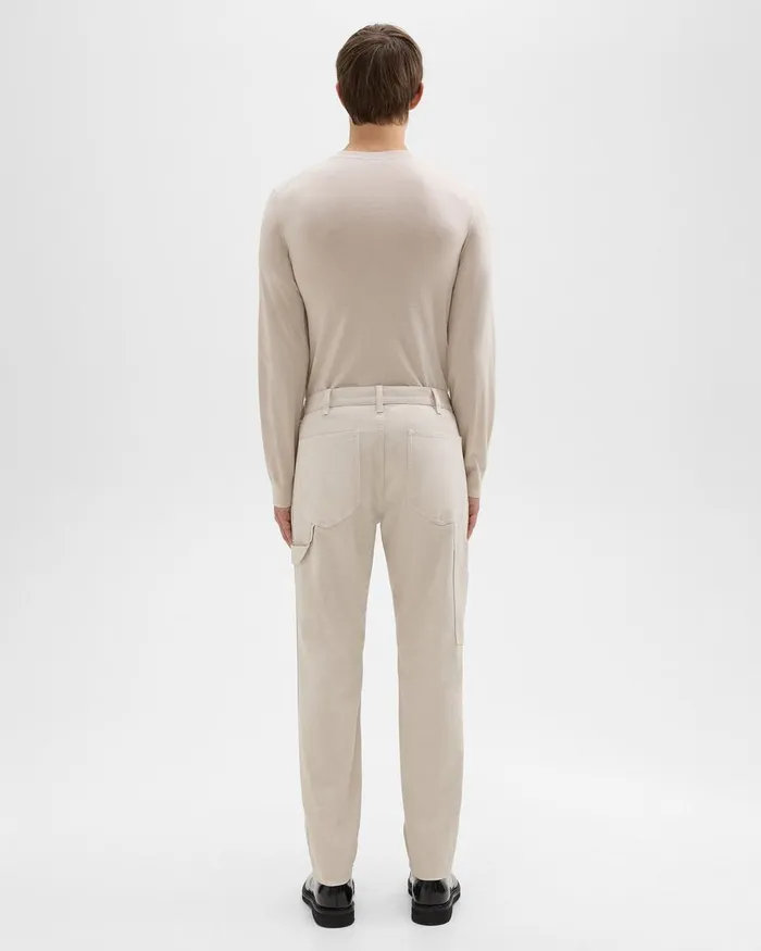 Men Theory Pants Zaine Carpenter Pant In Stretch Cotton Canvas Sand