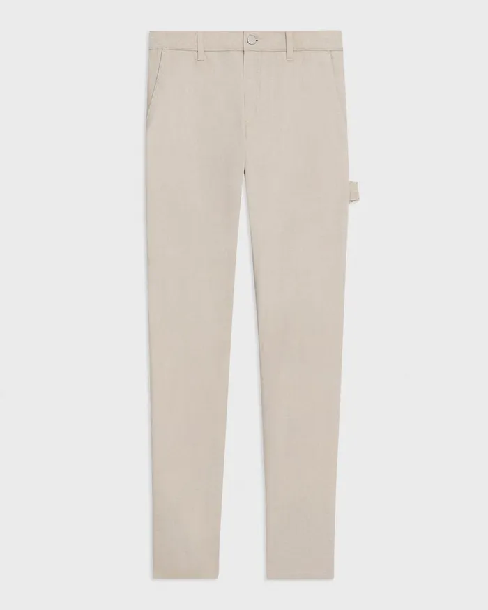 Men Theory Pants Zaine Carpenter Pant In Stretch Cotton Canvas Sand