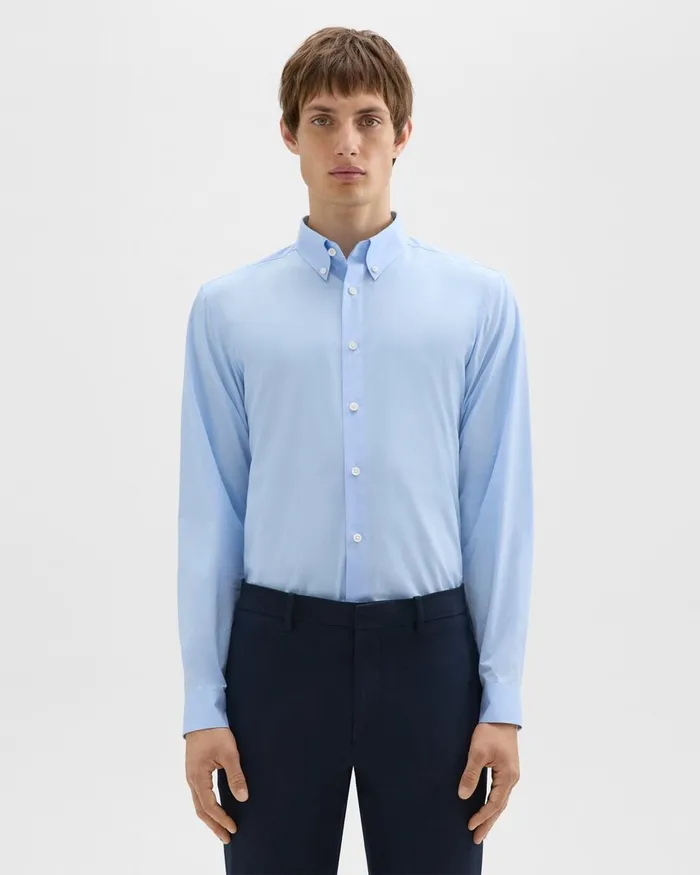 Men Theory Shirts Hugh Shirt In Cotton Olympic