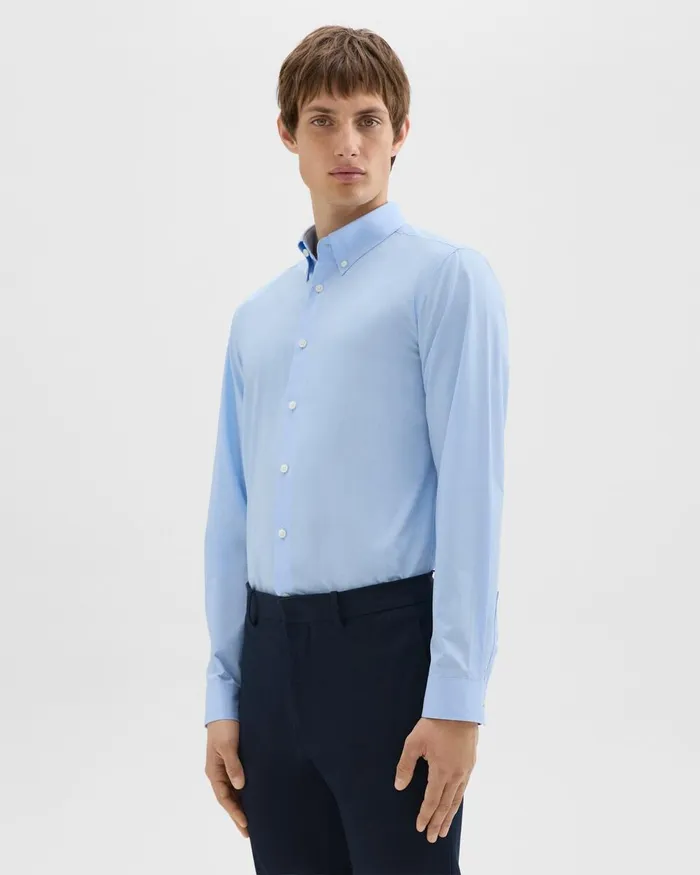 Men Theory Shirts Hugh Shirt In Cotton Olympic