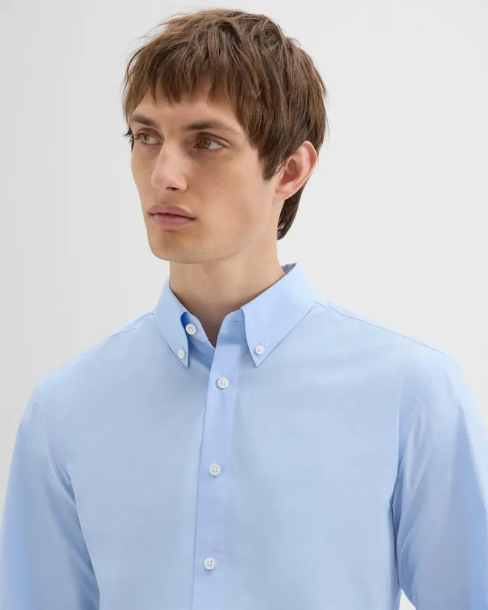 Men Theory Shirts Hugh Shirt In Cotton Olympic