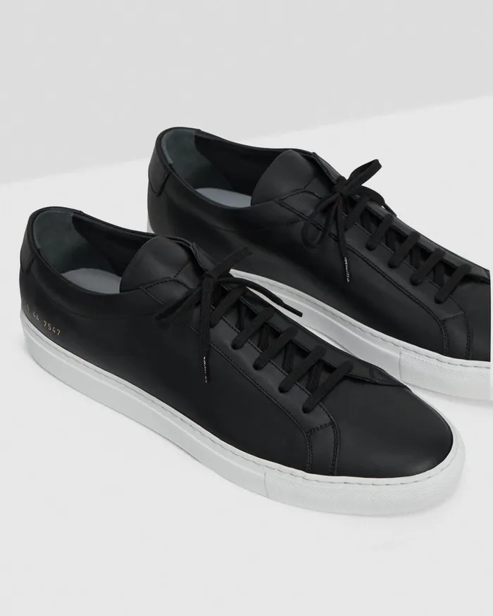Men Theory Shoes Common Projects Original Achilles Sneakers Black