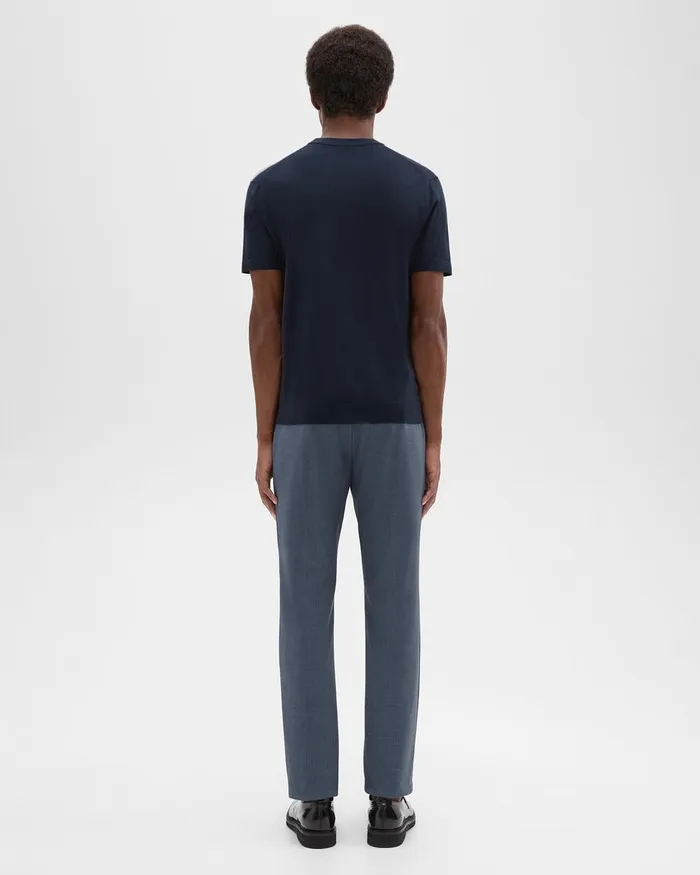 Men Theory Suits Zaine Pant In Printed Precision Ponte Dusty Blue Mel