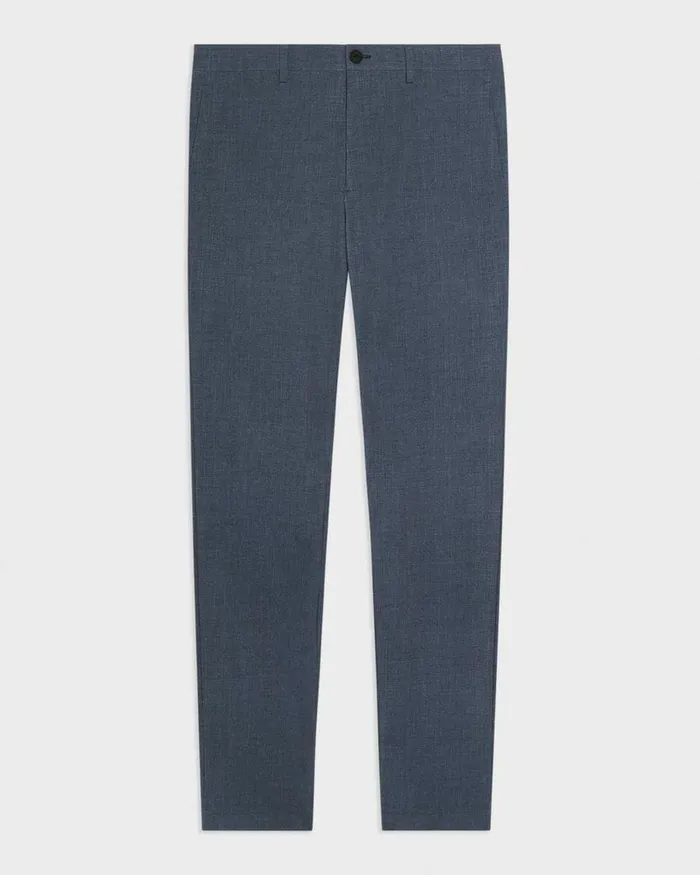 Men Theory Suits Zaine Pant In Printed Precision Ponte Dusty Blue Mel