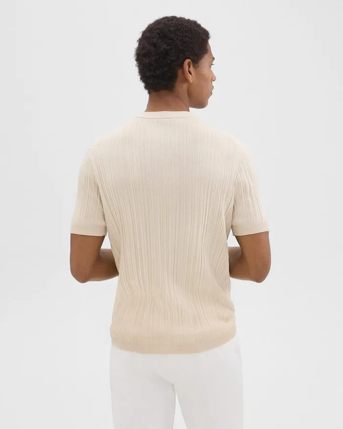 Men Theory Sweaters Cardigans Damian Tee In Cotton Sand