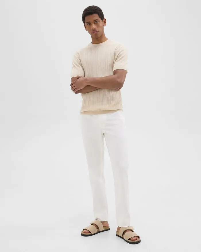 Men Theory Sweaters Cardigans Damian Tee In Cotton Sand