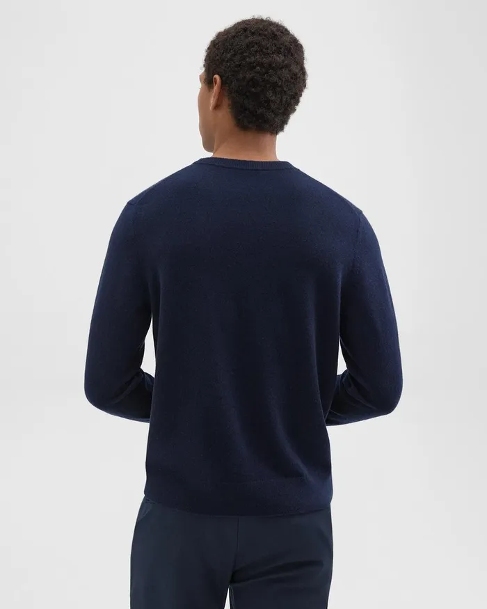 Men Theory Sweaters Cardigans Hilles Crewneck Sweater In Cashmere Baltic