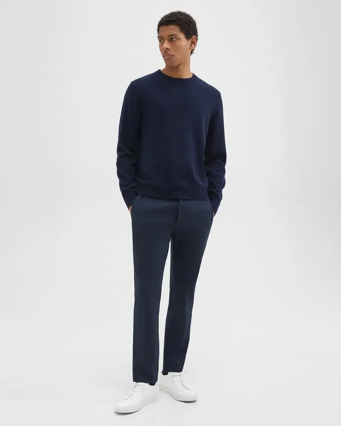 Men Theory Sweaters Cardigans Hilles Crewneck Sweater In Cashmere Baltic