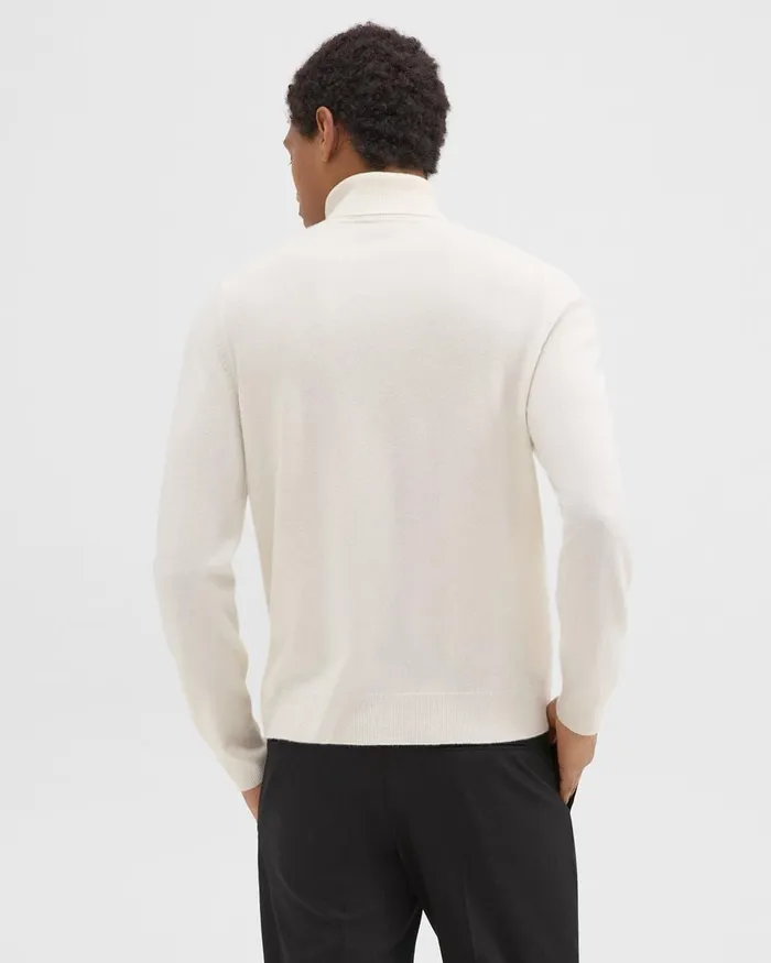 Men Theory Sweaters Cardigans Hilles Turtleneck Sweater In Cashmere Winter White