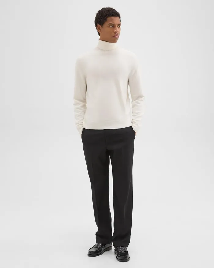 Men Theory Sweaters Cardigans Hilles Turtleneck Sweater In Cashmere Winter White