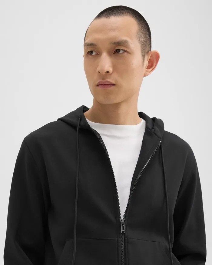 Men Theory Sweatshirts Hoodies ZipUp Hoodie In Scuba Black
