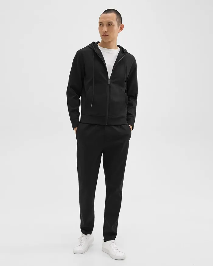 Men Theory Sweatshirts Hoodies ZipUp Hoodie In Scuba Black